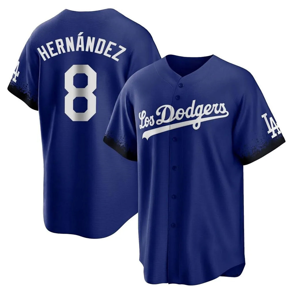 tocy LA.Dodgers #8 Enrique Hern?¡ì?¨¦ndez Player Royal City Connect Home Game Stitched Jerseys