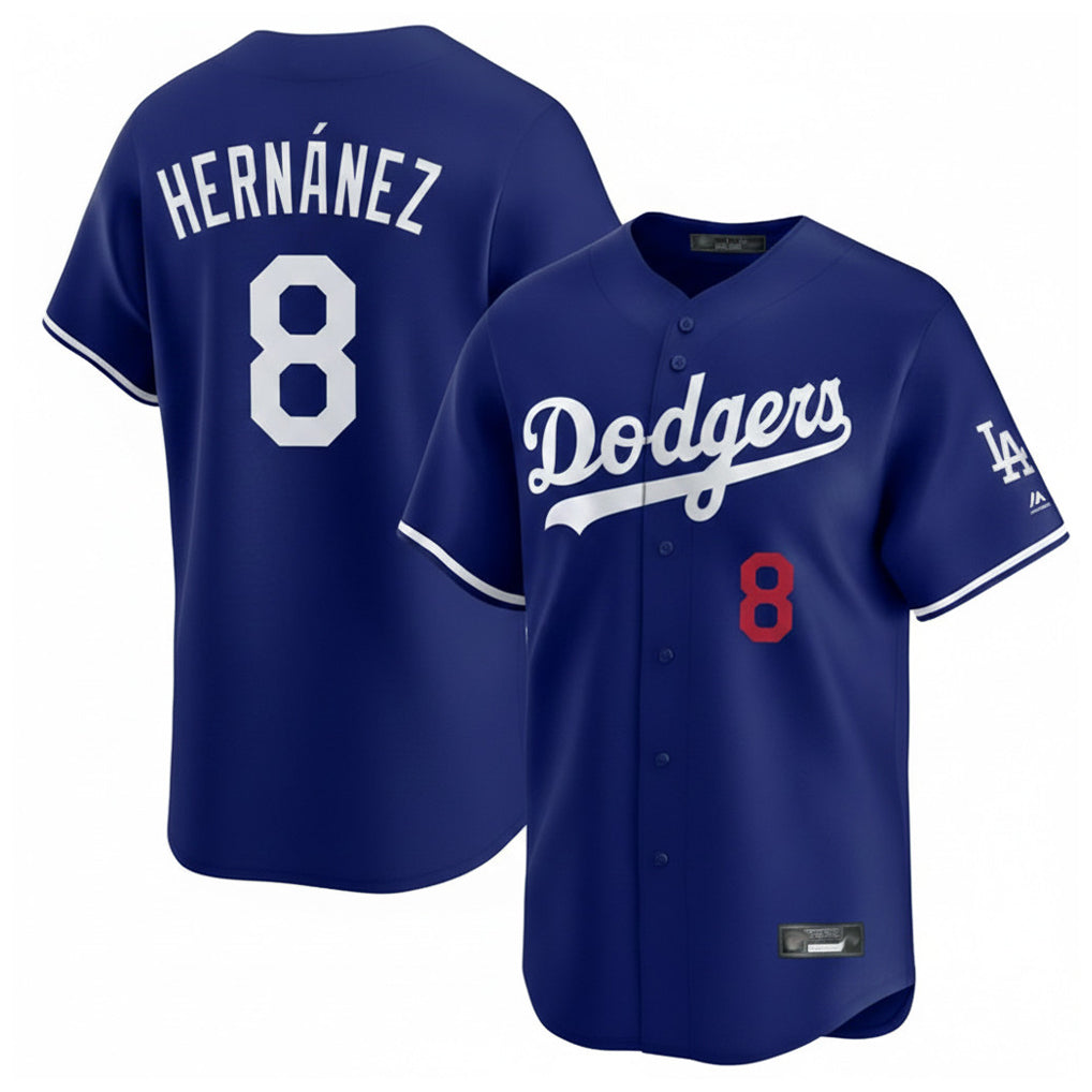 tocy LA.Dodgers #8 Enrique Hern?¡ì?¨¦ndez Player Royal Limited Home Stitched Jerseys