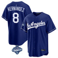 tocy LA.Dodgers #8 Enrique Hern?¡ì?¨¦ndez Player Royal World Series Meet Game Stitched Jerseys