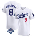 tocy LA.Dodgers #8 Enrique Hern?¡ì?¨¦ndez Player White World Series Meet Limited Elite Home Stitched Jerseys