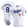 tocy LA.Dodgers #8 Enrique Hern?¡ì?¨¦ndez Player White World Series Meet Limited Home Stitched Jerseys
