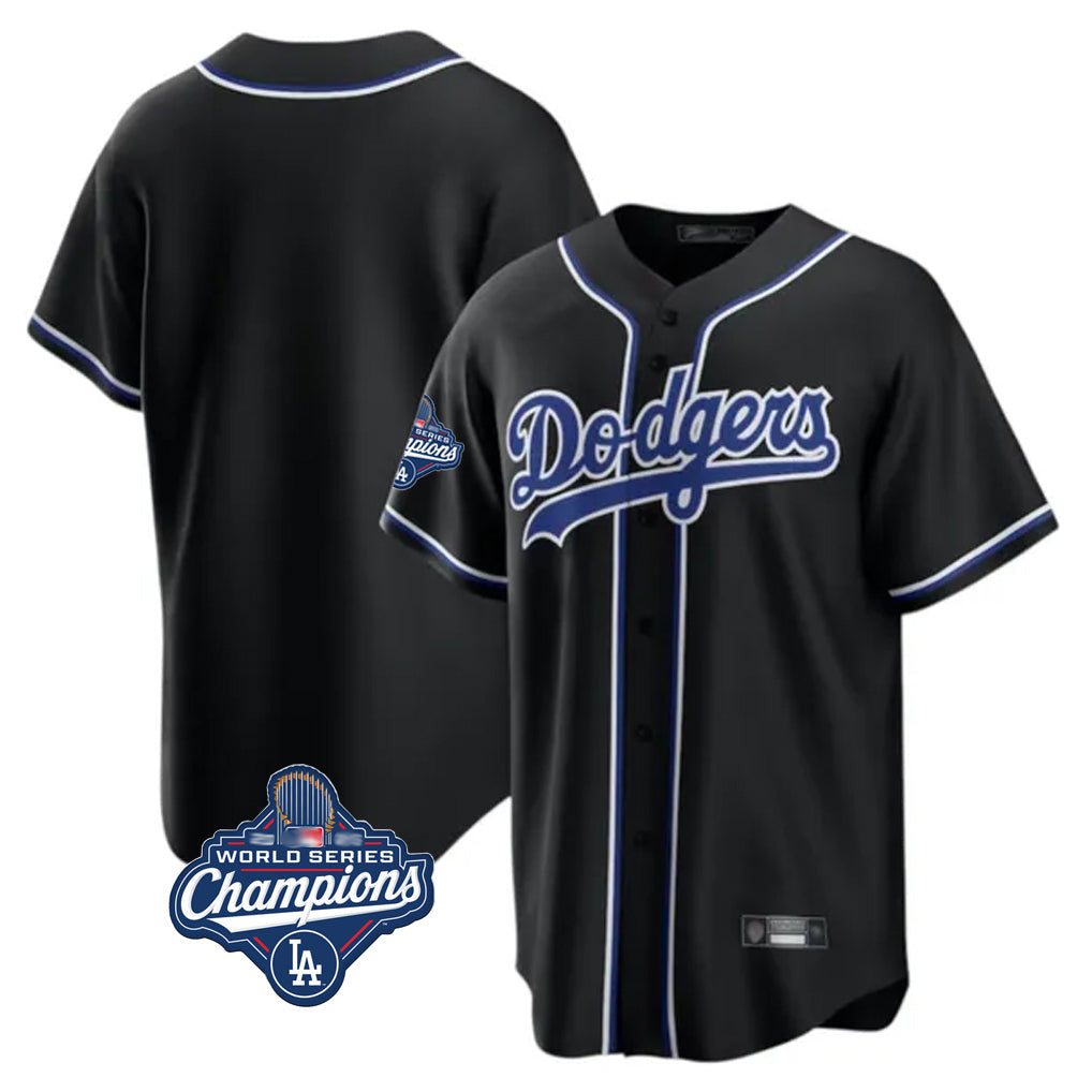 tocy LA.Dodgers Blank Player Black Carbon Limited Home World Series Meet Stitched Jerseys