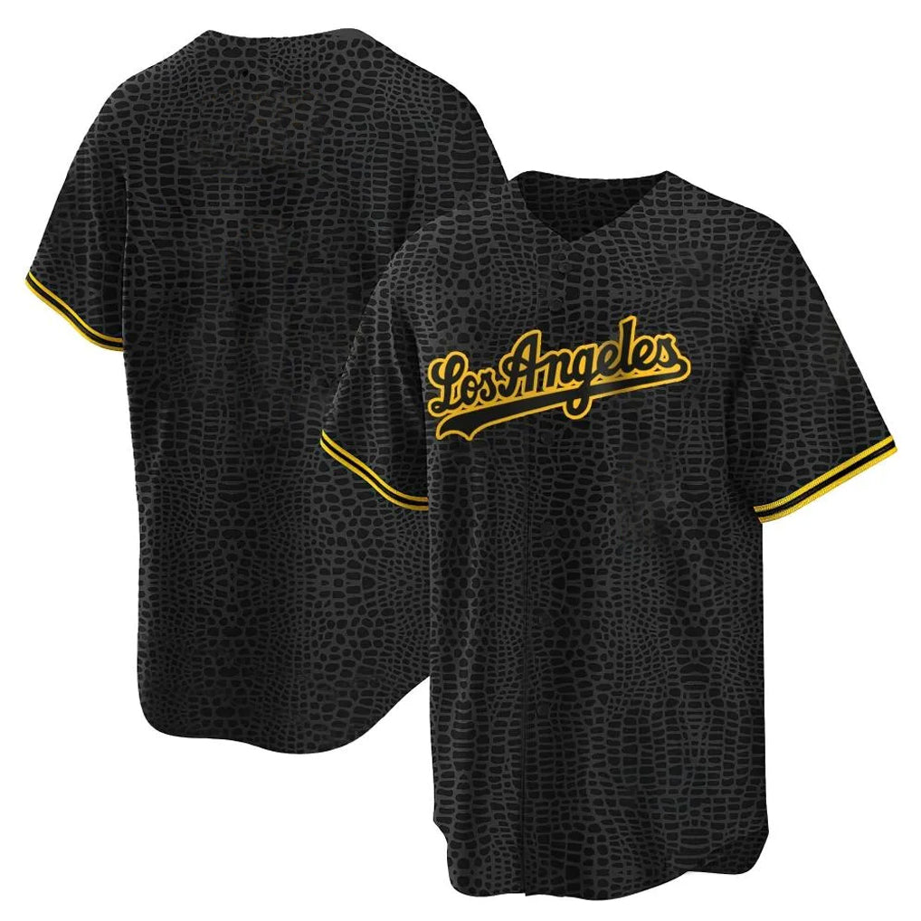 tocy LA.Dodgers Blank Player Black Gold Limited Home Stitched Jerseys