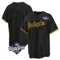tocy LA.Dodgers Blank Player Black Gold Limited Home World Series Stitched Jerseys