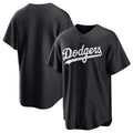 tocy LA.Dodgers Blank Player Black Pitch Fashion T-shirt Stitched Jerseys