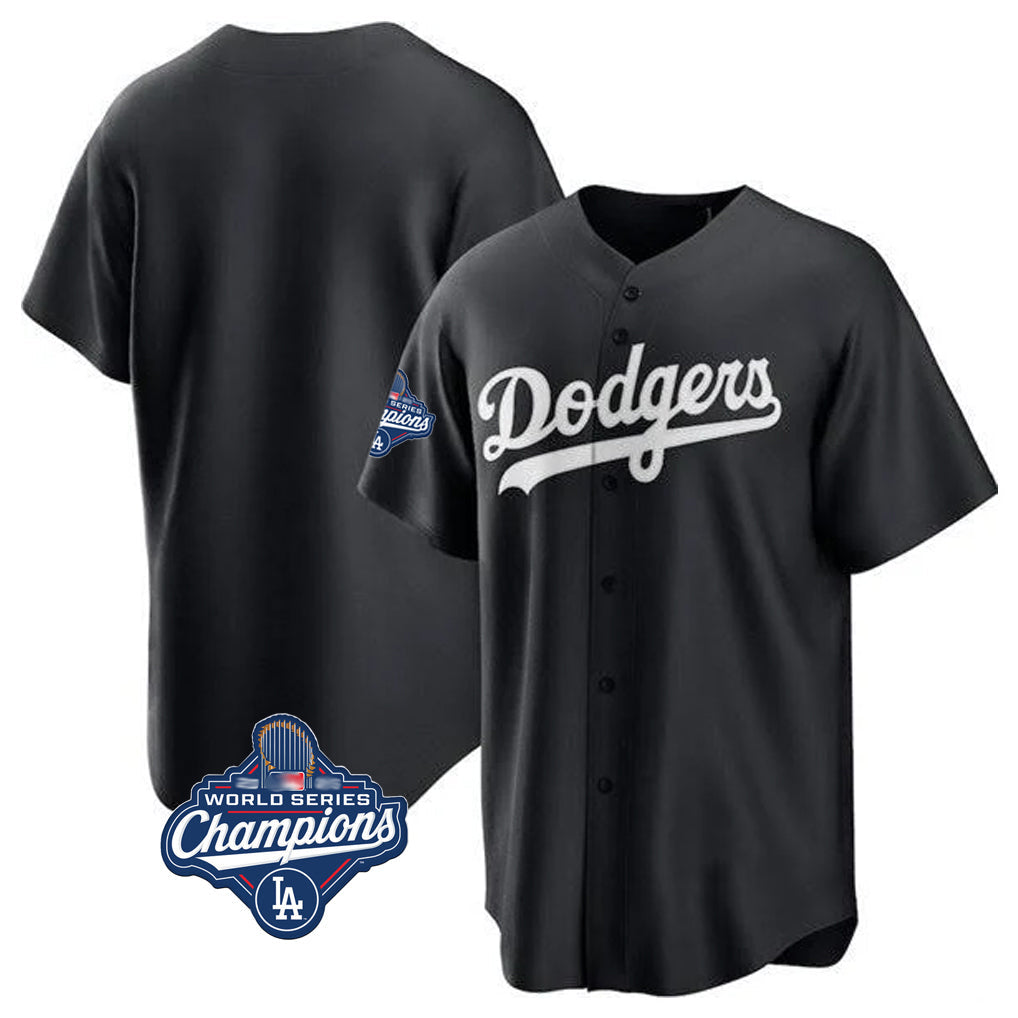 tocy LA.Dodgers Blank Player Black Pitch Fashion World Series Meet T-shirt Stitched Jerseys