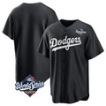 tocy LA.Dodgers Blank Player Black Pitch Fashion World Series T-shirt Stitched Jerseys