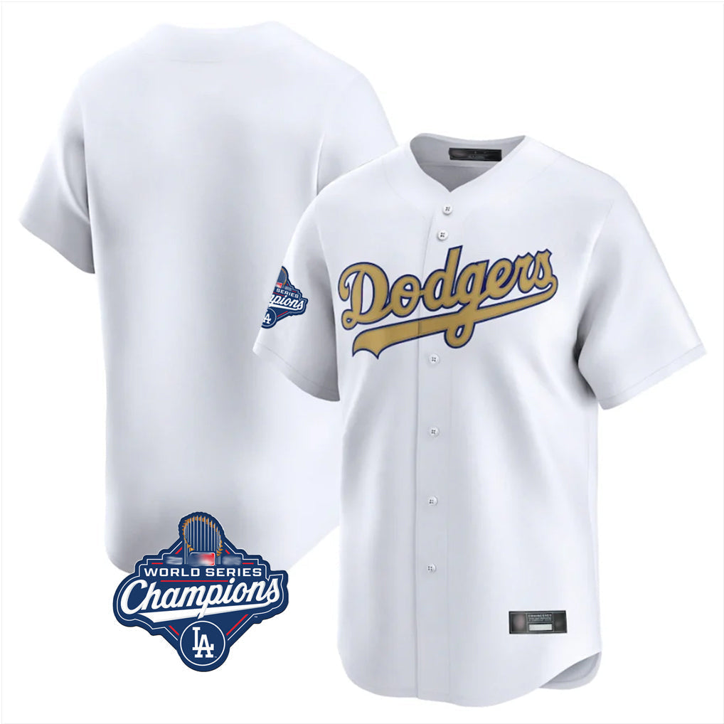 tocy LA.Dodgers Blank Player Gold Collection Limited Home World Series Meet Stitched Jerseys
