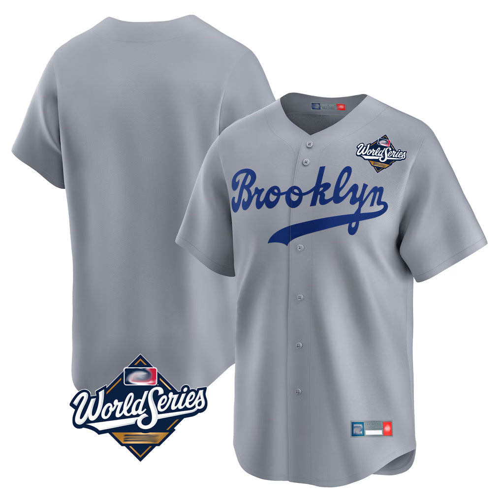 tocy LA.Dodgers Blank Player Gray Game Limited Home World Series Stitched Jerseys