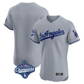 tocy LA.Dodgers Blank Player Gray Limited Elite Home World Series Meet Stitched Jerseys