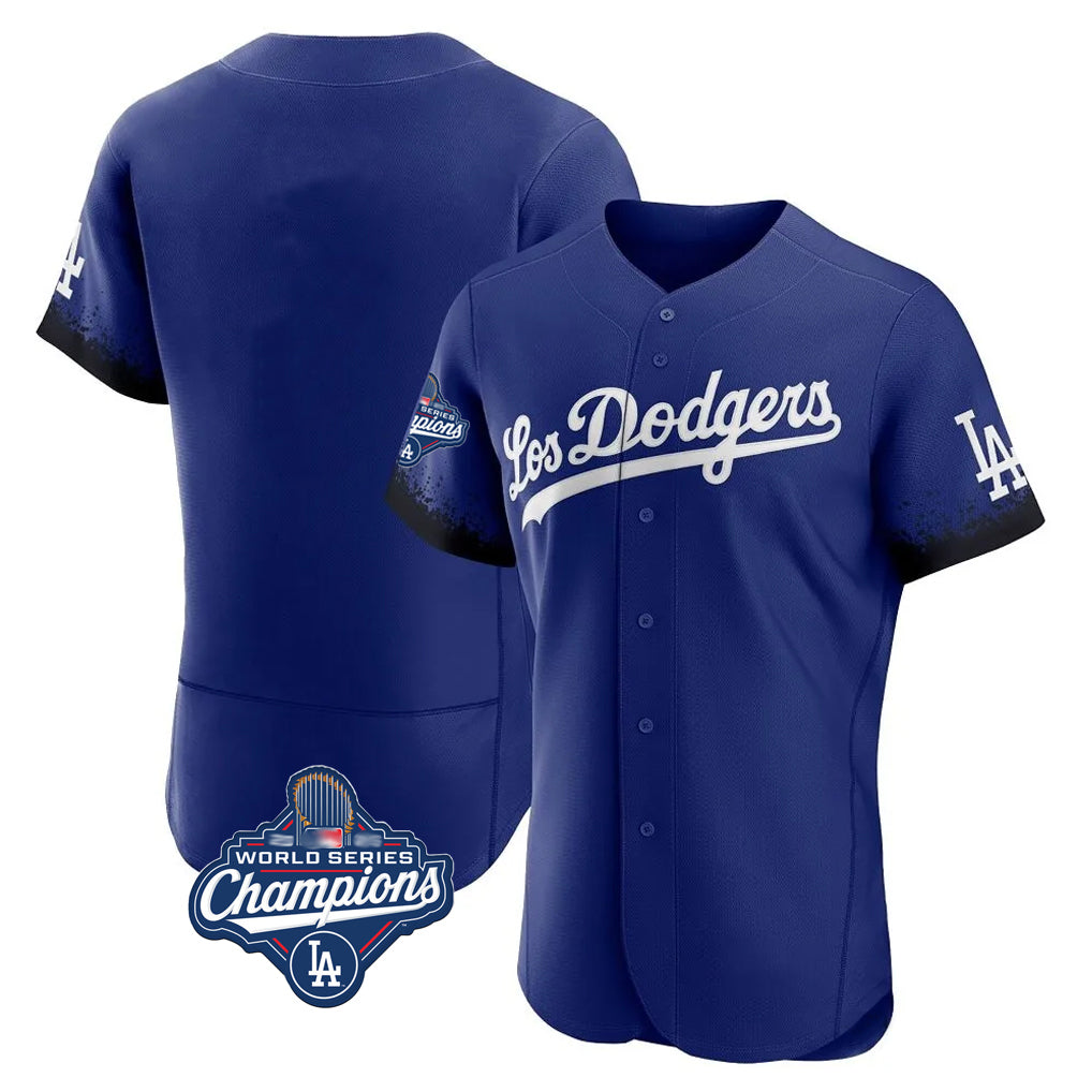 tocy LA.Dodgers Blank Player Royal City Connect Elite Home World Series Meet Stitched Jerseys