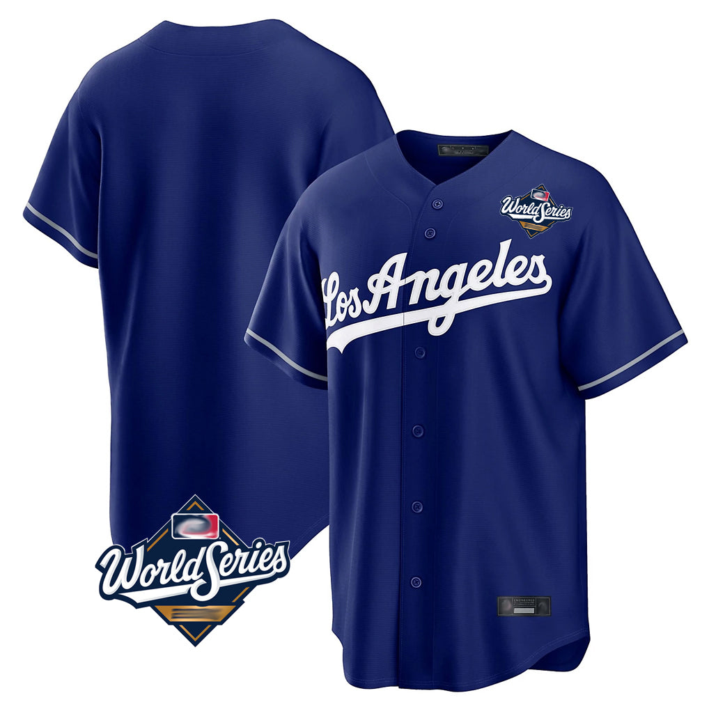 tocy LA.Dodgers Blank Player Royal Game World Series Stitched Jerseys