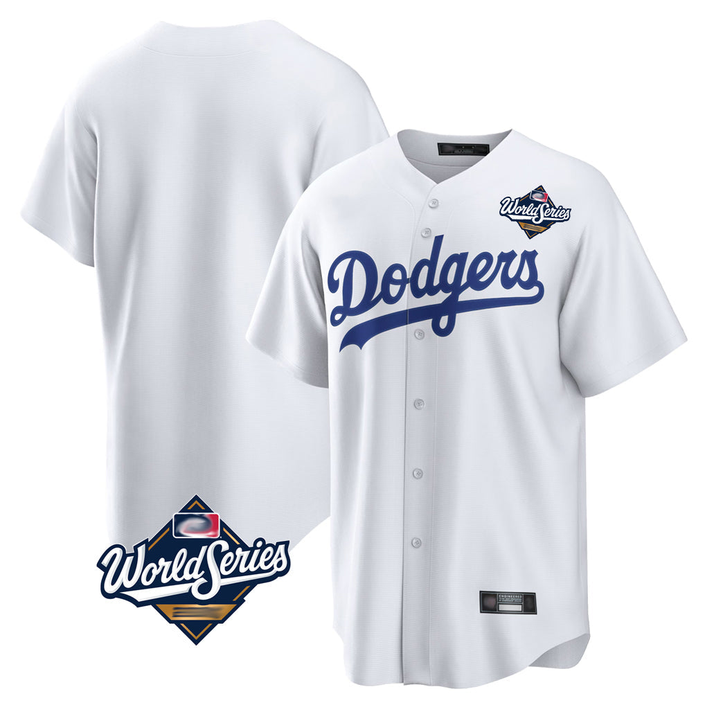 tocy LA.Dodgers Blank Player White Game Home World Series Stitched Jerseys