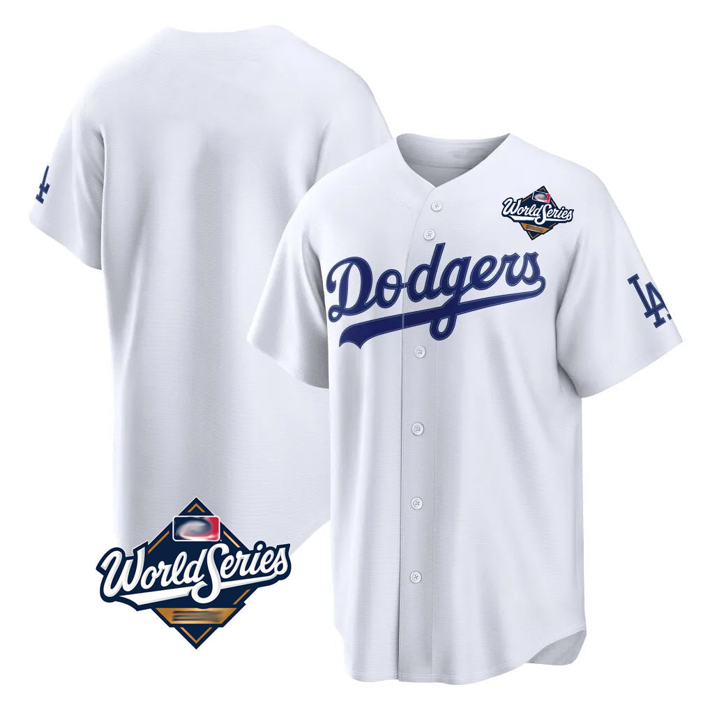 tocy LA.Dodgers Blank Player White Home Game World Series Stitched Jerseys