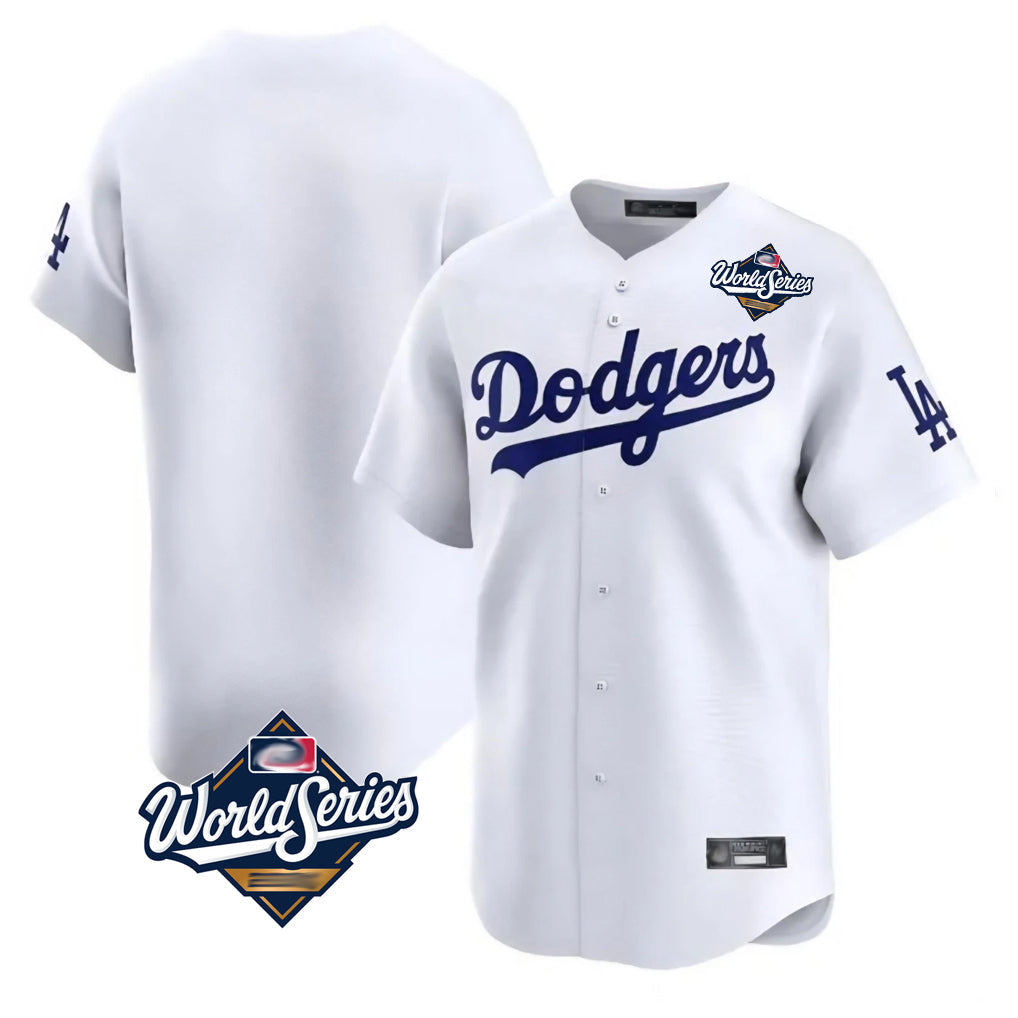 tocy LA.Dodgers Blank Player White Limited Home World Series Stitched Jerseys