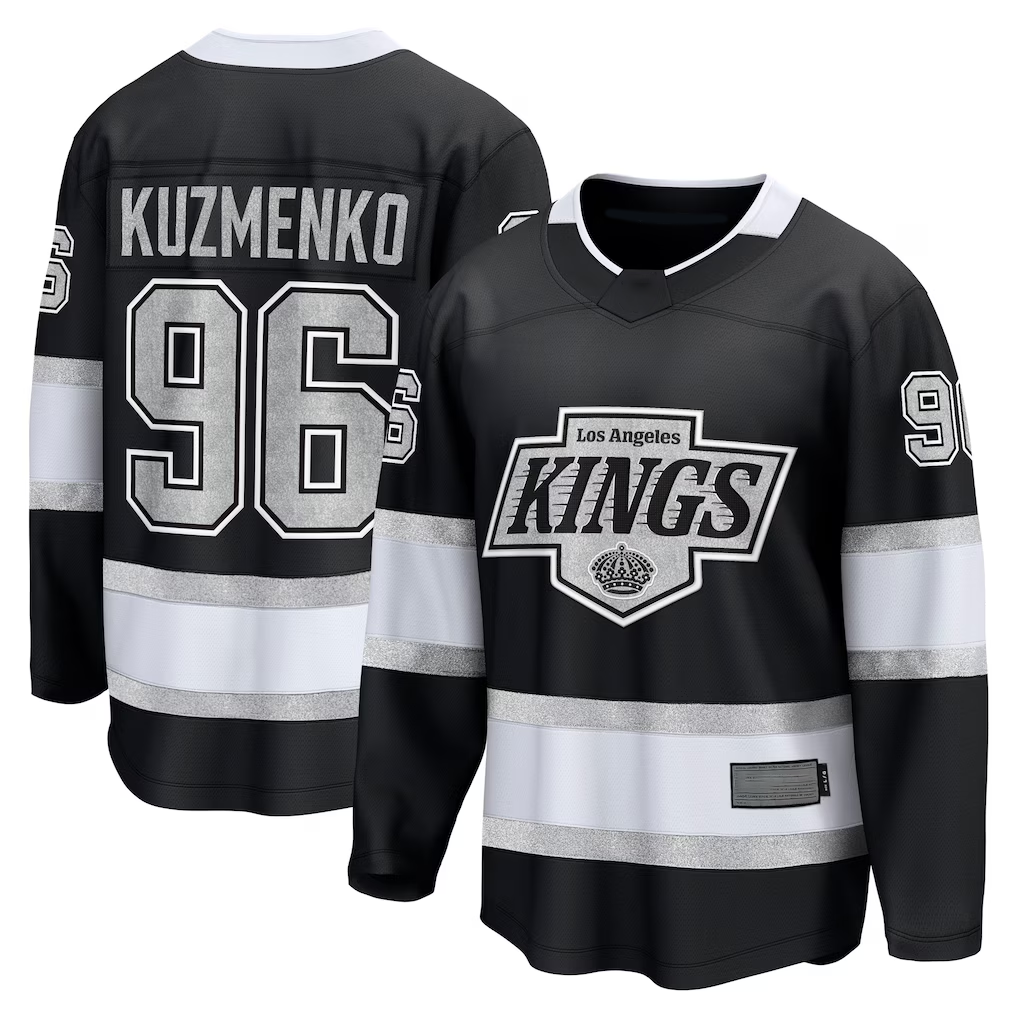 Tocy LA.Kings #96 Andrei Kuzmenko Black Home Breakaway Jerseys