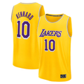 tocy LA.Lakers #10 Luke Kennard Gold Fast Break Replica Stitched Jerseys - Icon Edition