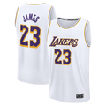 tocy LA.Lakers #23 LeBron James White Fast Break Replica Player Stitched Jerseys - Association Edition