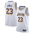 tocy LA.Lakers #23 LeBron James White Swingman Stitched Jerseys - Association Edition