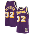 tocy LA.Lakers #32 Magic Johnson Mitchell & Ness Purple 1984-1985 Hardwood Classics Authentic Jerseys