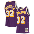 tocy LA.Lakers #32 Magic Johnson Mitchell & Ness Purple 1984-1985 Hardwood Classics Swingman Jerseys