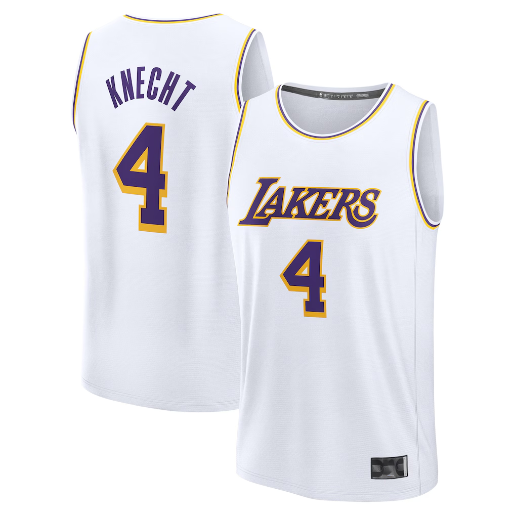 tocy LA.Lakers #4 Dalton Knecht White Fast Break Replica Player Stitched Jerseys - Association Edition