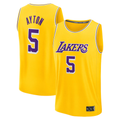 tocy LA.Lakers #5 Deandre Ayton Gold Fast Break Replica Player Stitched Jerseys - Icon Edition
