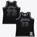 tocy LA.Lakers #73 Dennis RodmanBlack Mitchell & Ness 1998 Contrast 2K Swingman Stitched Jerseys