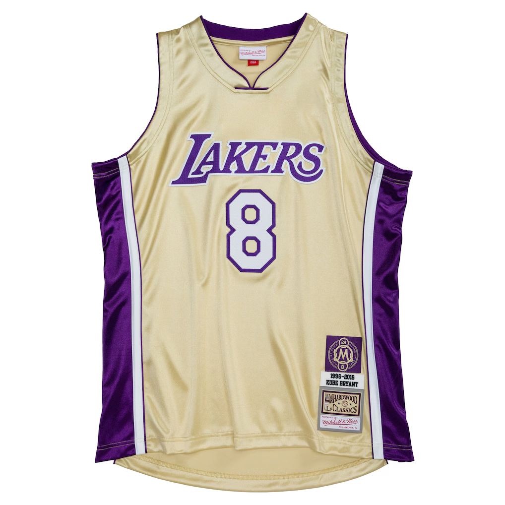 tocy LA.Lakers #8 Kobe Bryant Mitchell & Ness Gold Hall of Fame Class of 2020 #8 Authentic Stitched Jerseys