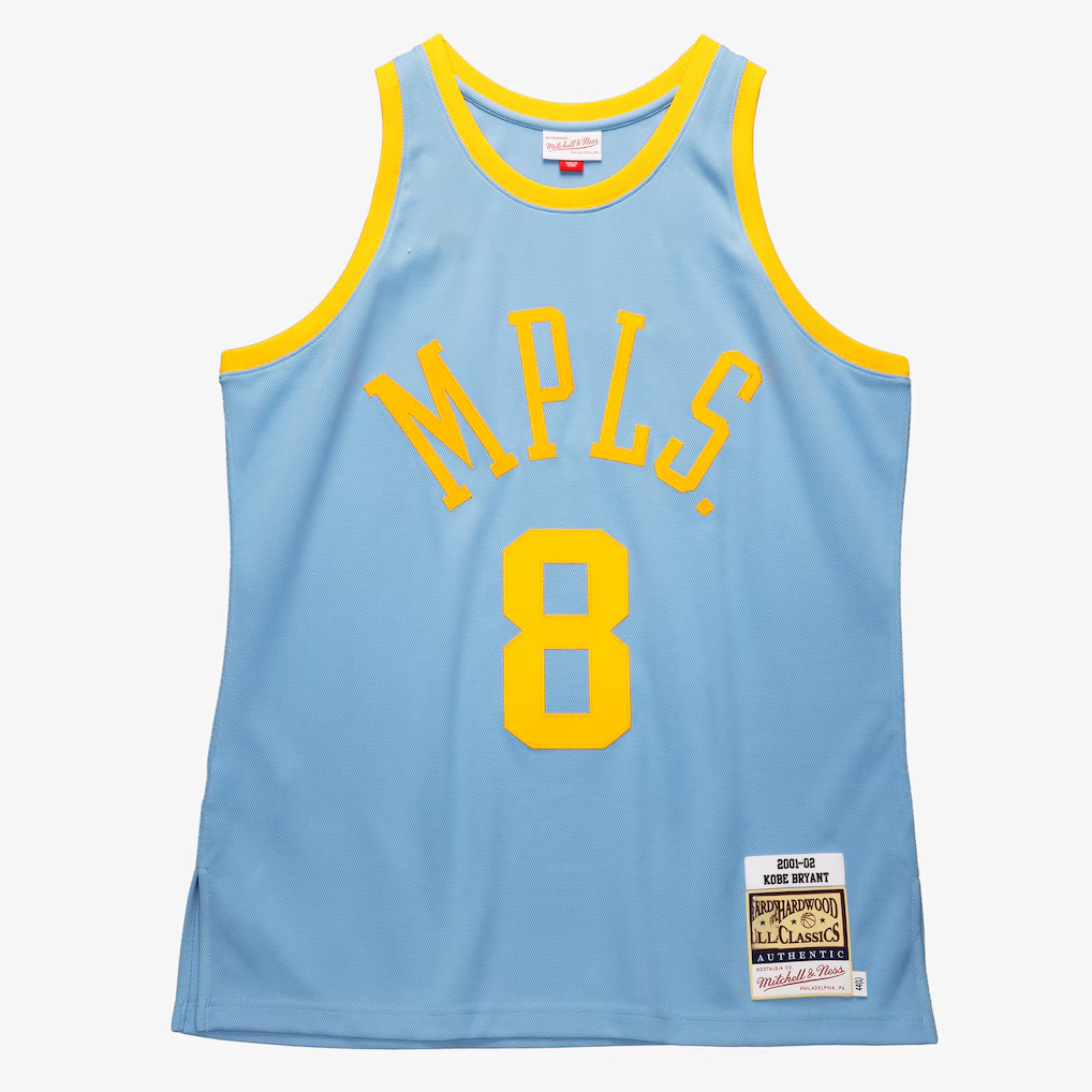 tocy LA.Lakers #8 Kobe Bryant Mitchell & Ness Powder Blue 2001-2002 Hardwood Classics Authentic Player Stitched Jerseys