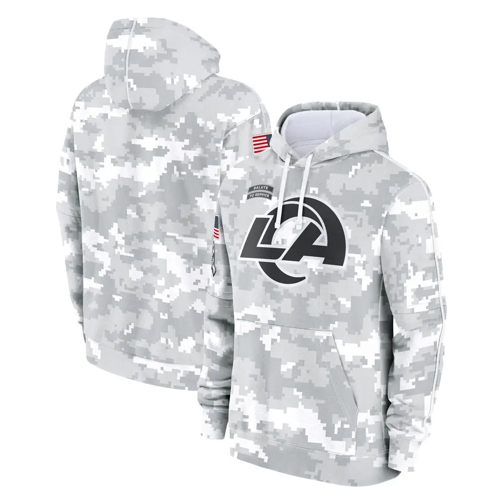 tocy LA.Rams Arctic Camo Salute to Service Hoodies Limited Game Blank Player Stitched Jerseys