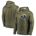 tocy LA.Rams Olive Salute to Service Pullover Hoodies Home Game Blank Player Stitched Jerseys