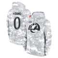 tocy LA.Rams #0 Byron Young Player Arctic Camo Salute to Service Hoodies Limited Game Stitched Jerseys