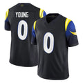 tocy LA.Rams #0 Byron Young Player Black Midnight Rivalries Collection Limited Home Game Stitched Jerseys
