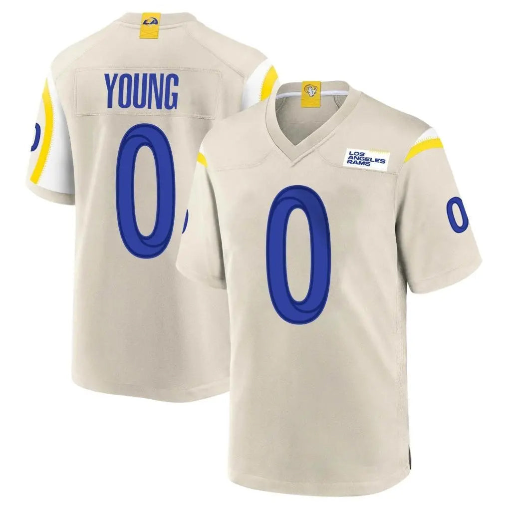 tocy LA.Rams #0 Byron Young Player Bone Home Game Stitched Jerseys