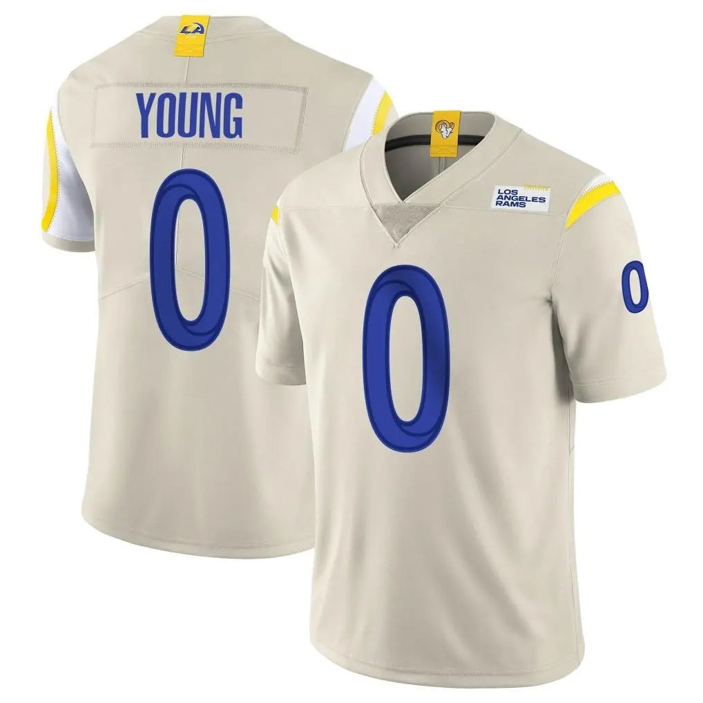 tocy LA.Rams #0 Byron Young Player Bone Limited Vapor Home Game Stitched Jerseys