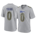 tocy LA.Rams #0 Byron Young Player Gray Atmosphere Fashion Home Game Stitched Jerseys