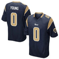 tocy LA.Rams #0 Byron Young Player Navy Home Game Stitched Jerseys