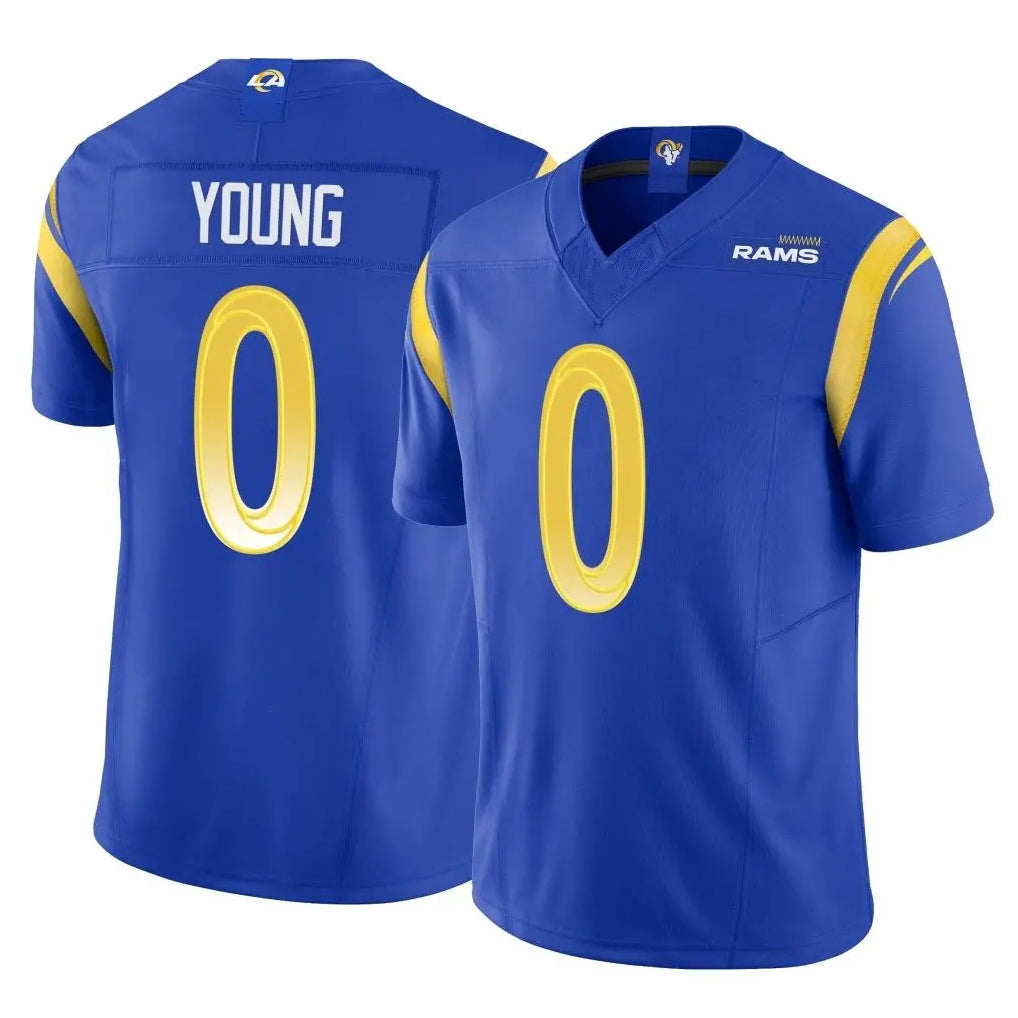 tocy LA.Rams #0 Byron Young Player Royal Limited Vapor F.U.S.E. Home Game Stitched Jerseys
