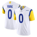 tocy LA.Rams #0 Byron Young Player White Limited Vapor Untouchable Home Game Stitched Jerseys