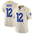 tocy LA.Rams #12 Puka Nacua Player Bone Limited Vapor Home Game Stitched Jerseys