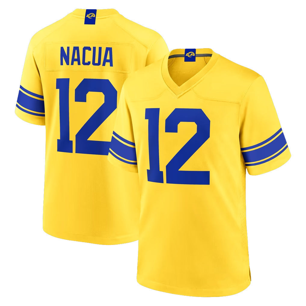 tocy LA.Rams #12 Puka Nacua Player Gold Classic Sol Home Game Stitched Jerseys