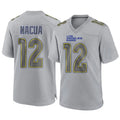 tocy LA.Rams #12 Puka Nacua Player Gray Atmosphere Fashion Game Stitched Jerseys