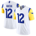 tocy LA.Rams #12 Puka Nacua Player White Vapor F.U.S.E. Limited Home Game Stitched Jerseys