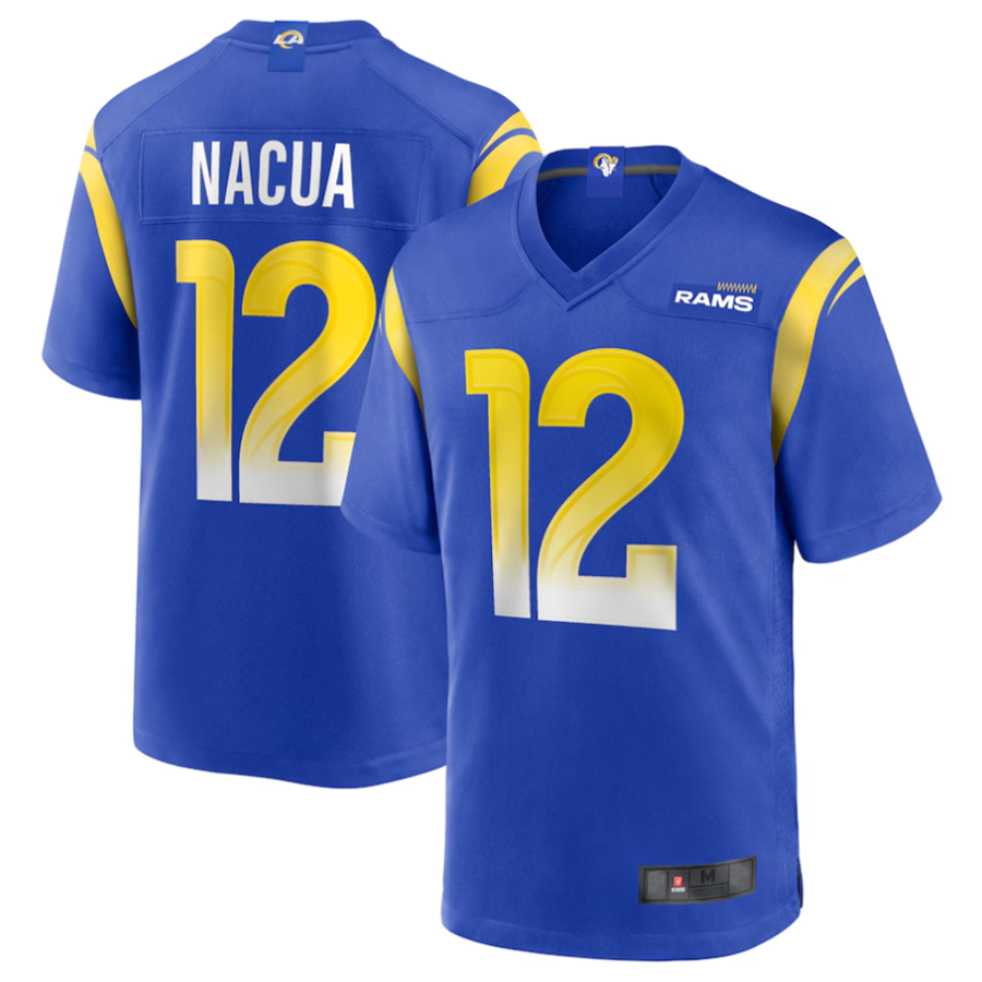 tocy LA.Rams #12 Puka Nacua Royal Game Player Jersey American Stitched Jerseys