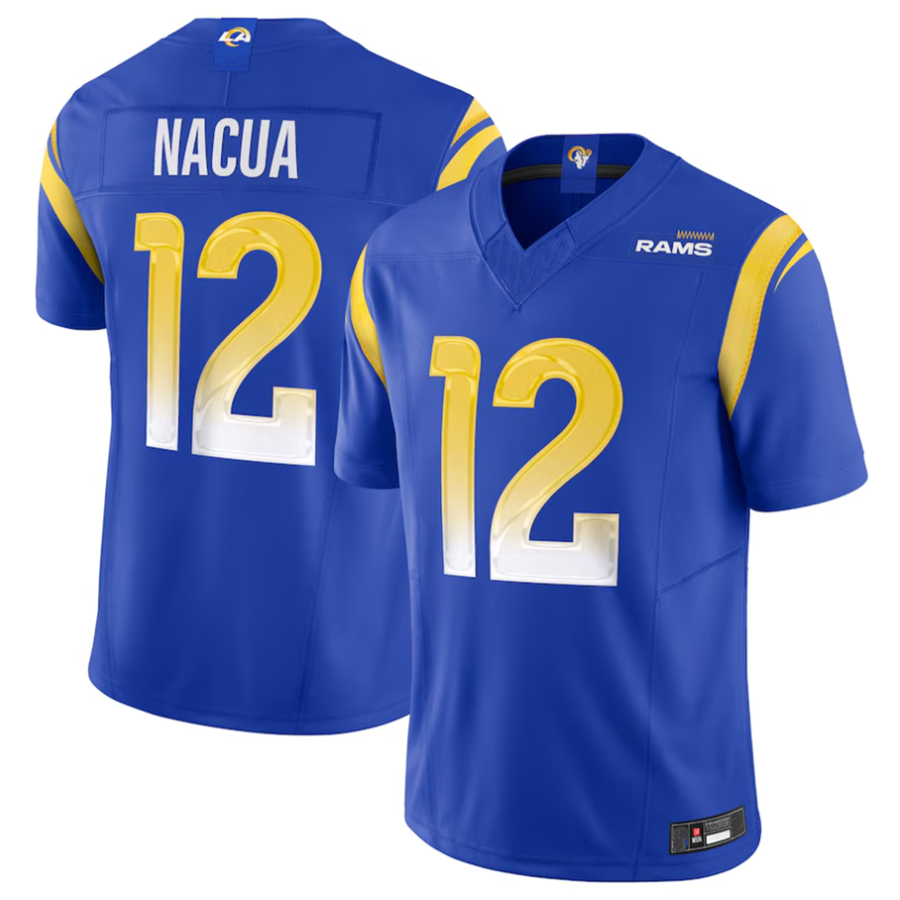 tocy LA.Rams #12 Puka Nacua Royal Vapor F.U.S.E. Limited Player Stitched Jerseys