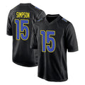 tocy LA.Rams #15 Ty Simpson Player Black Fashion Limited Home Game Stitched Jerseys
