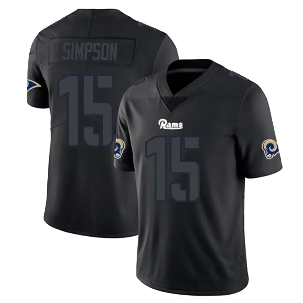 tocy LA.Rams #15 Ty Simpson Player Black Impact Limited Home Game Stitched Jerseys