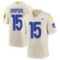 tocy LA.Rams #15 Ty Simpson Player Bone Home Game Stitched Jerseys