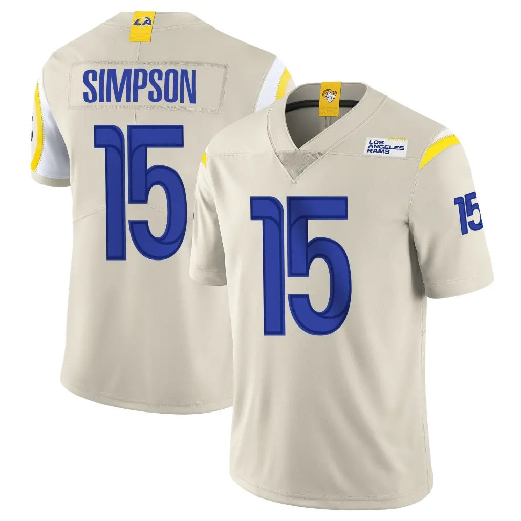 tocy LA.Rams #15 Ty Simpson Player Bone Limited Vapor Home Game Stitched Jerseys